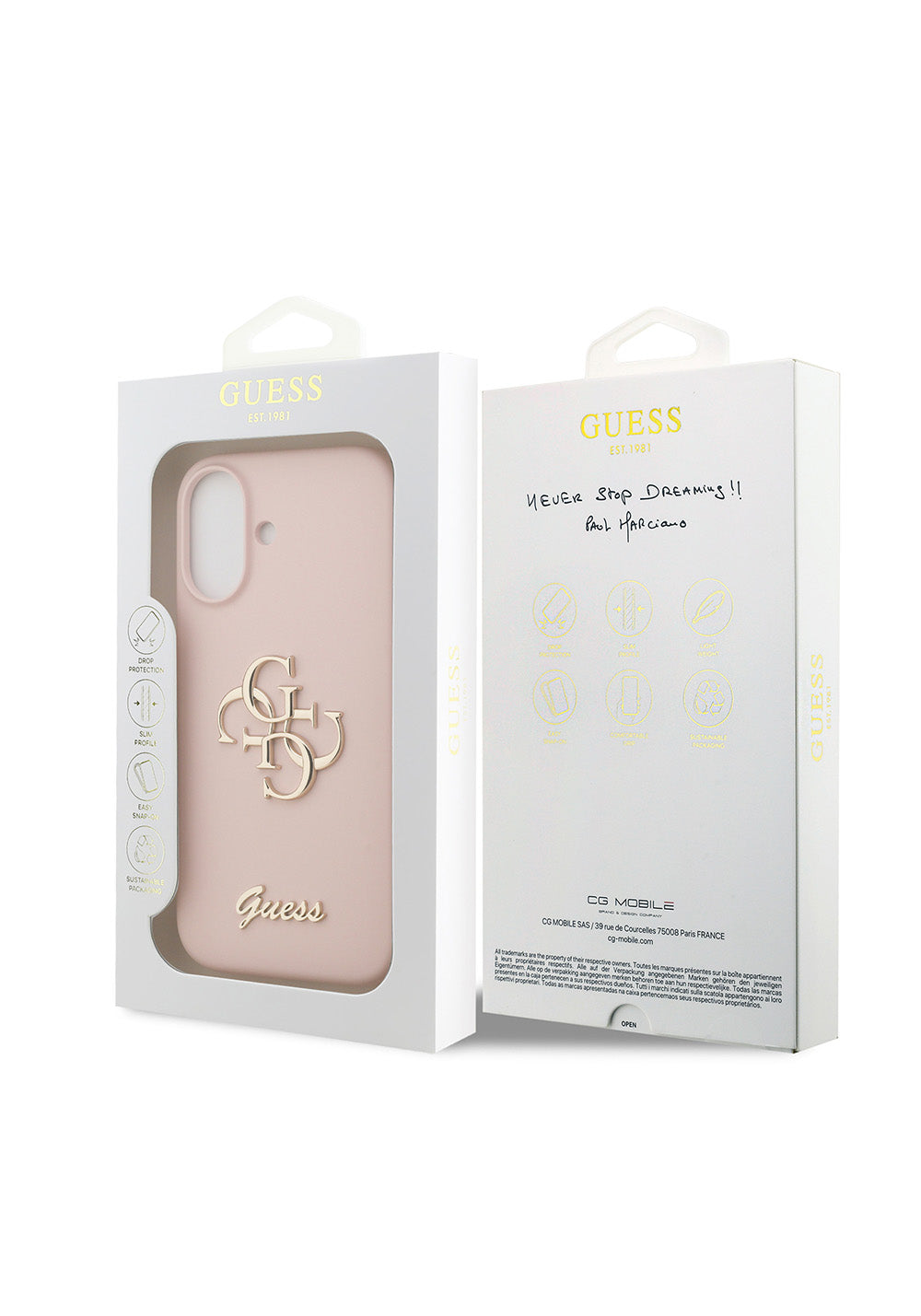 Apple iPhone 17 Kılıf Guess Orijinal Lisanslı Grained Yazı Logolu Kapak