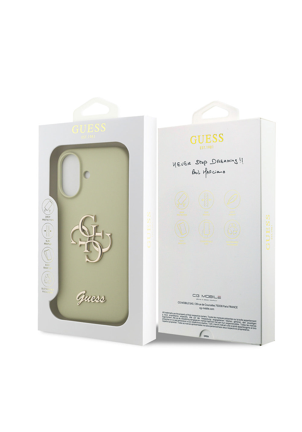 Apple iPhone 17 Kılıf Guess Orijinal Lisanslı Grained Yazı Logolu Kapak