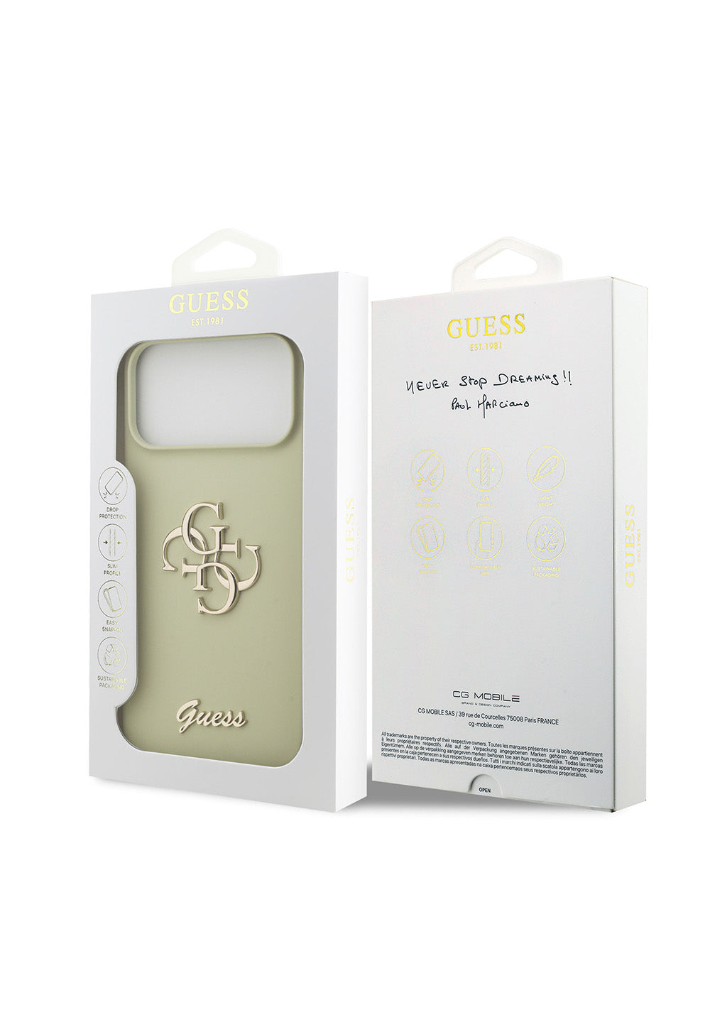 Apple iPhone 17 Pro Max Kılıf Guess Orijinal Lisanslı Grained Yazı Logolu Kapak
