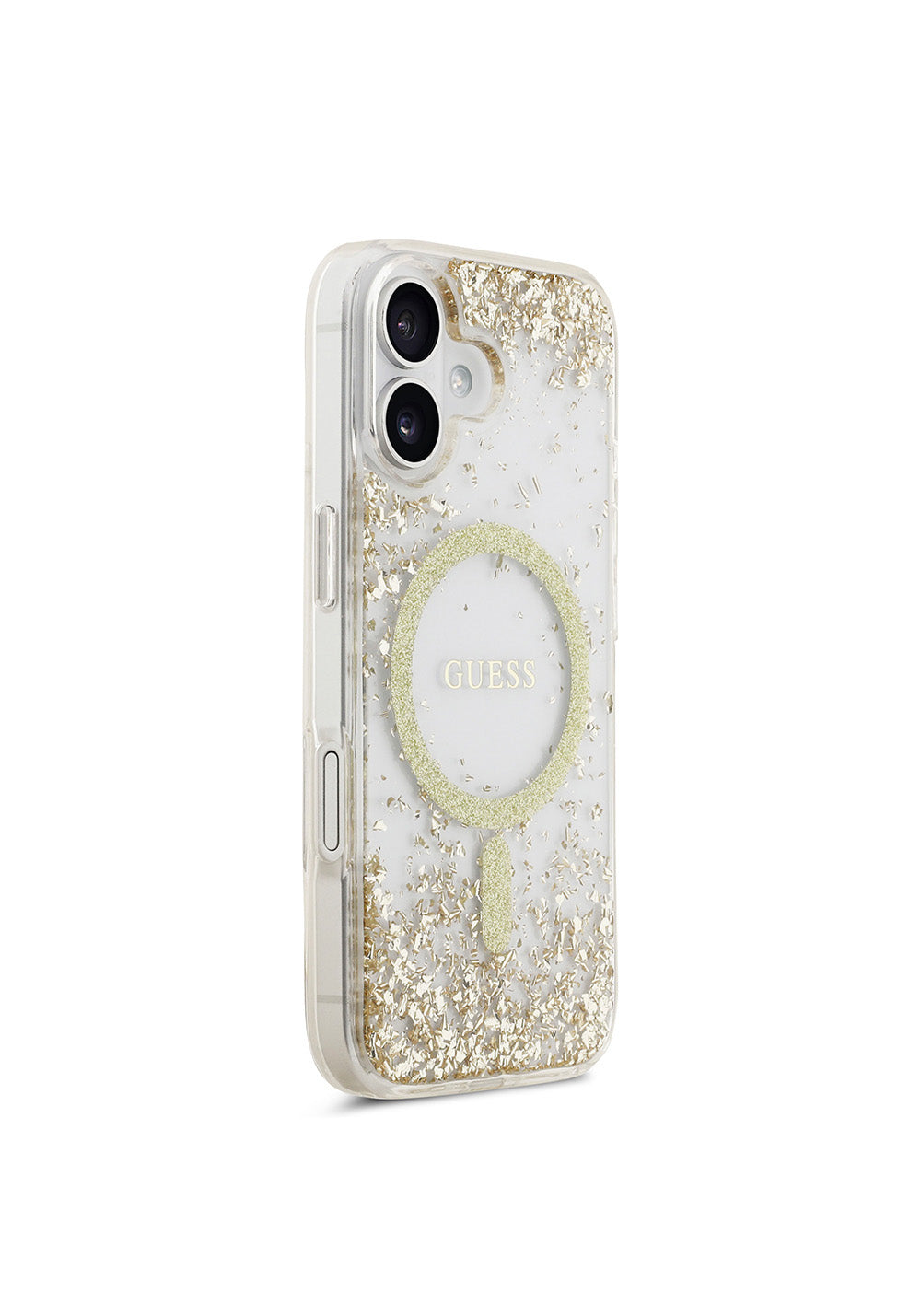 Apple iPhone 17 Kılıf Guess Orijinal Lisanslı Manyetik Şarj Uyumlu Transparan Resin Bottom Kapak