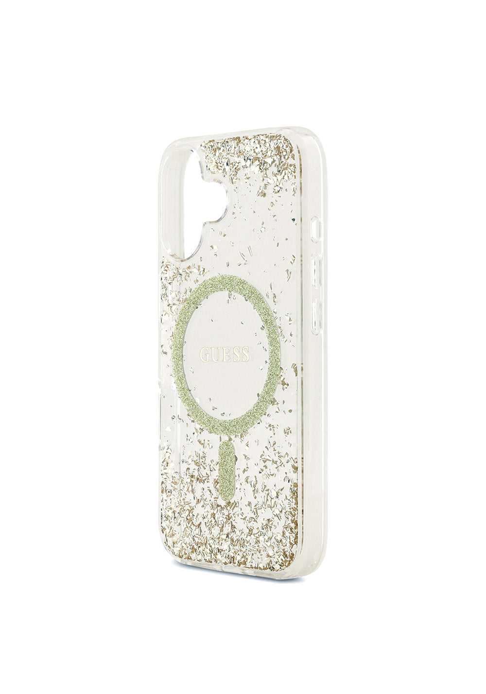 Apple iPhone 17 Kılıf Guess Orijinal Lisanslı Manyetik Şarj Uyumlu Transparan Resin Bottom Kapak