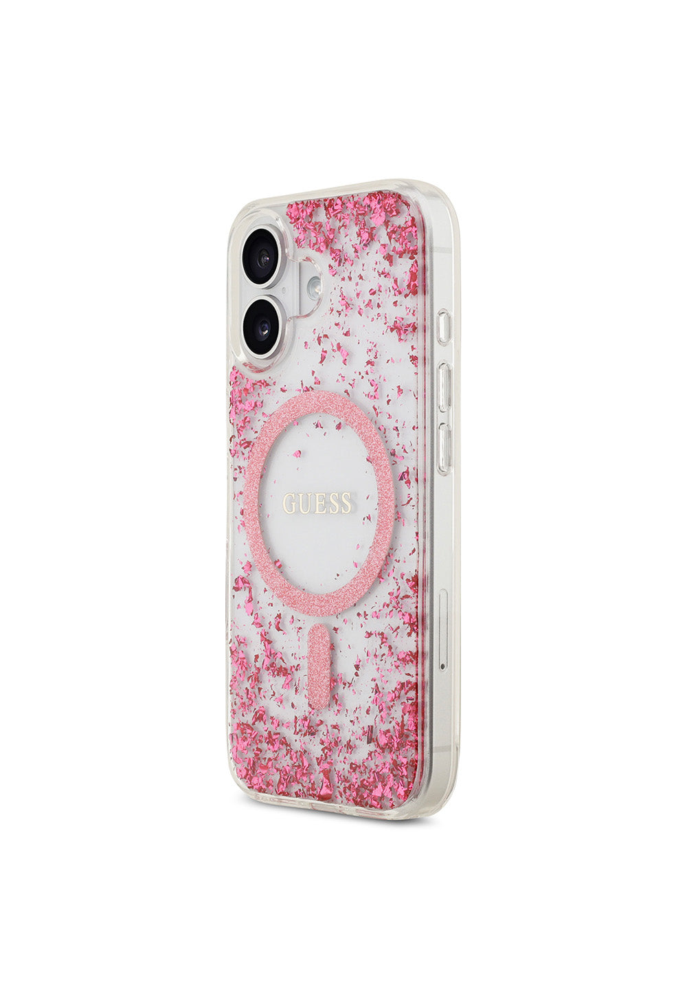 Apple iPhone 17 Kılıf Guess Orijinal Lisanslı Manyetik Şarj Uyumlu Transparan Resin Bottom Kapak