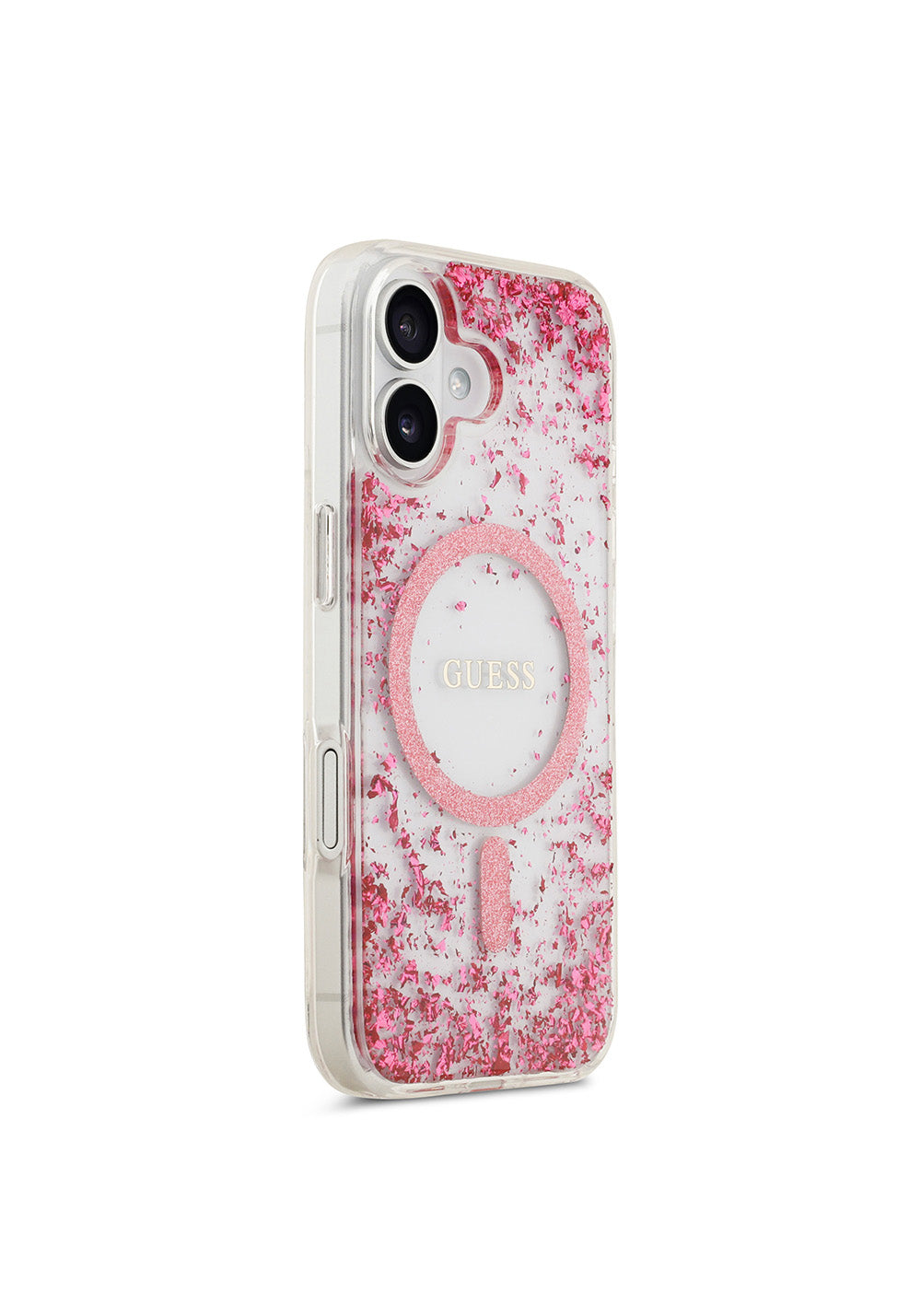 Apple iPhone 17 Kılıf Guess Orijinal Lisanslı Manyetik Şarj Uyumlu Transparan Resin Bottom Kapak
