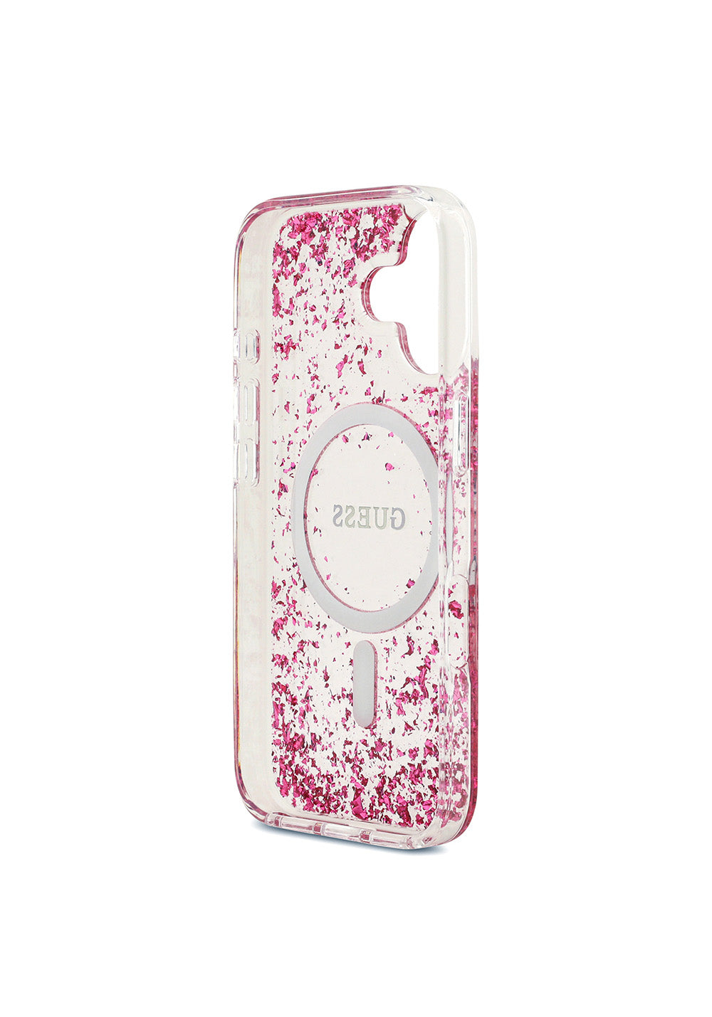 Apple iPhone 17 Kılıf Guess Orijinal Lisanslı Manyetik Şarj Uyumlu Transparan Resin Bottom Kapak