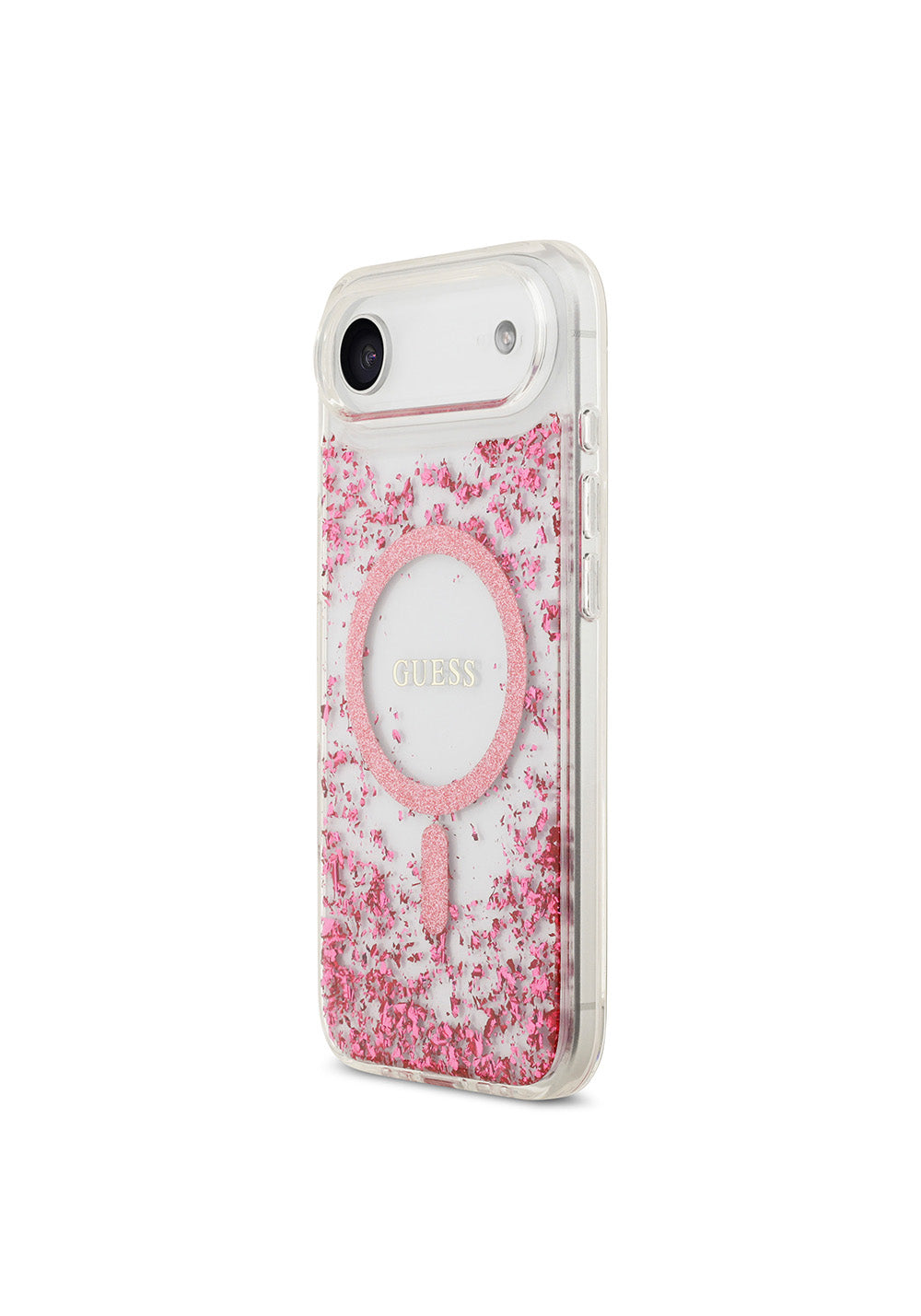 Apple iPhone 17 Air Kılıf Guess Orijinal Lisanslı Manyetik Şarj Uyumlu Transparan Resin Bottom Kapak