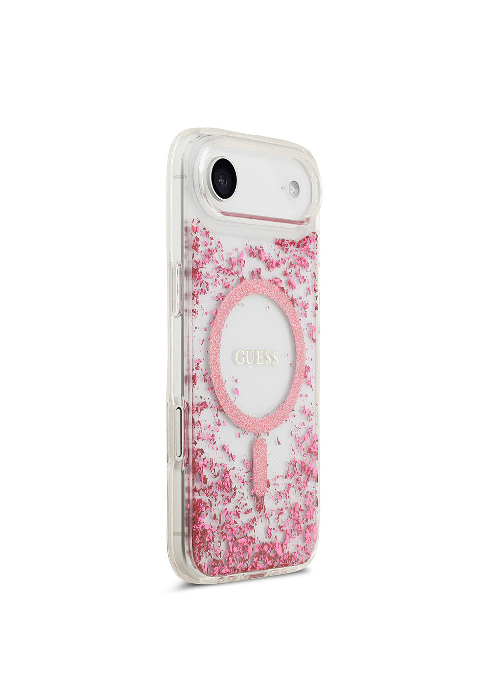 Apple iPhone 17 Air Kılıf Guess Orijinal Lisanslı Manyetik Şarj Uyumlu Transparan Resin Bottom Kapak