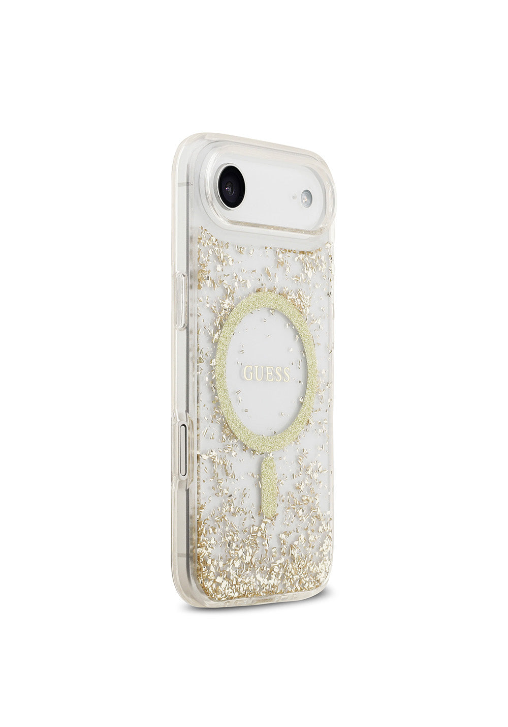 Apple iPhone 17 Air Kılıf Guess Orijinal Lisanslı Manyetik Şarj Uyumlu Transparan Resin Bottom Kapak