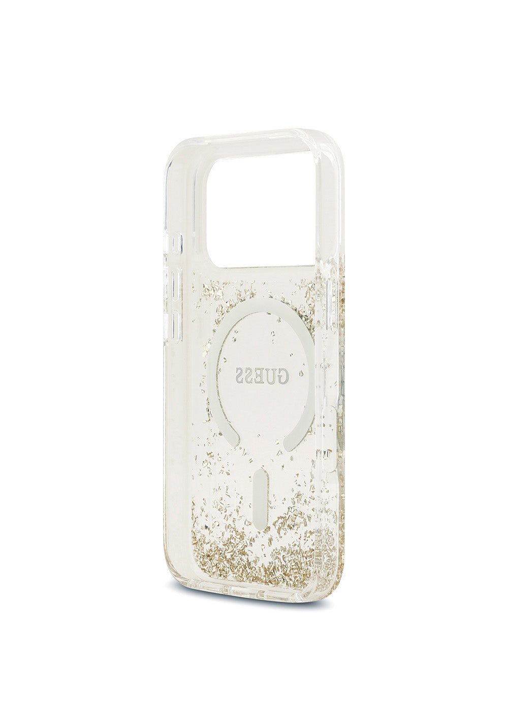 Apple iPhone 17 Pro Kılıf Guess Orijinal Lisanslı Manyetik Şarj Uyumlu Transparan Resin Bottom Kapak