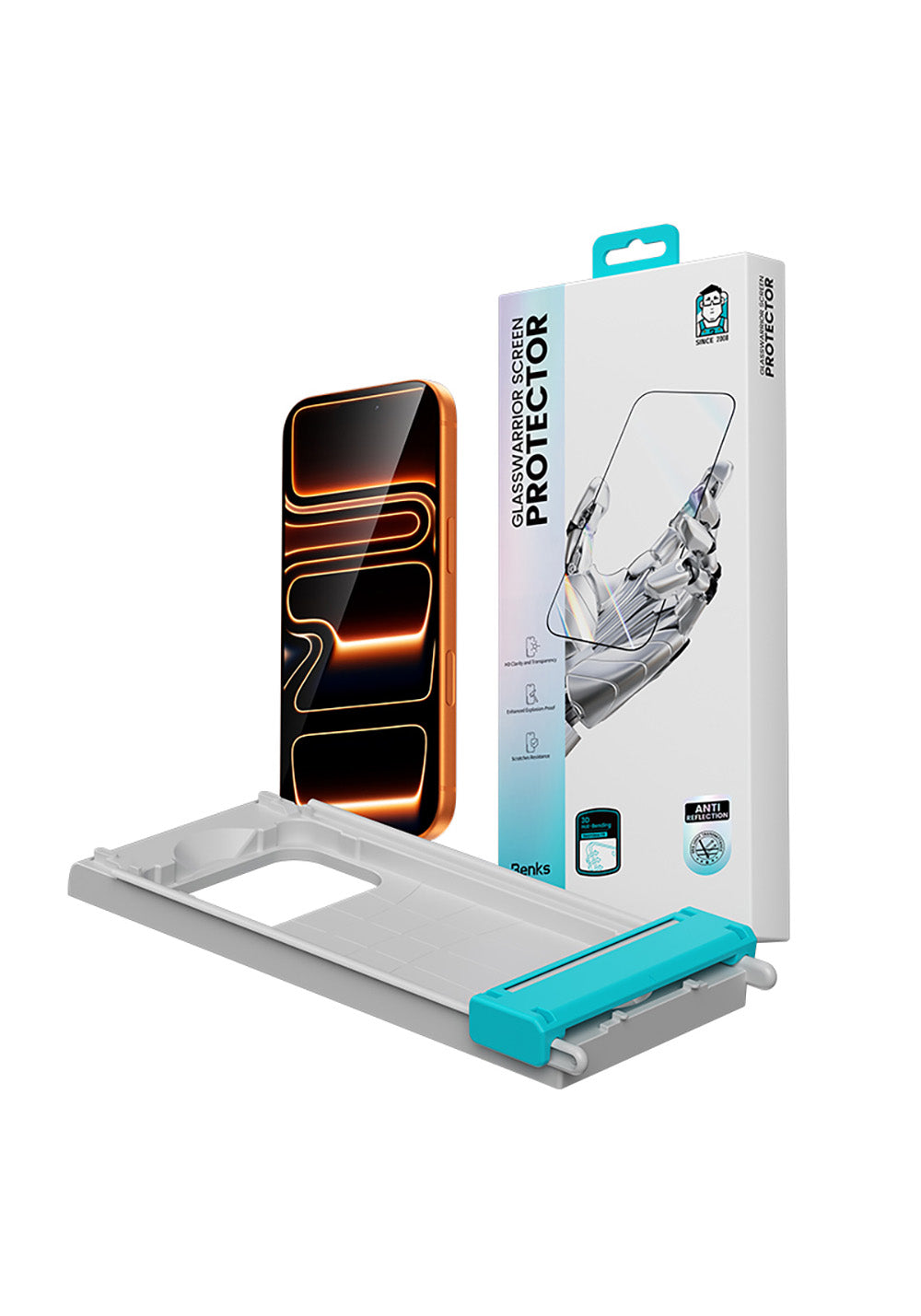 Apple iPhone 17 Pro Max Benks Glass Warrior 2.0 AR-EZFita Cam Ekran Koruyucu + Kolay Uygulama Aparatı