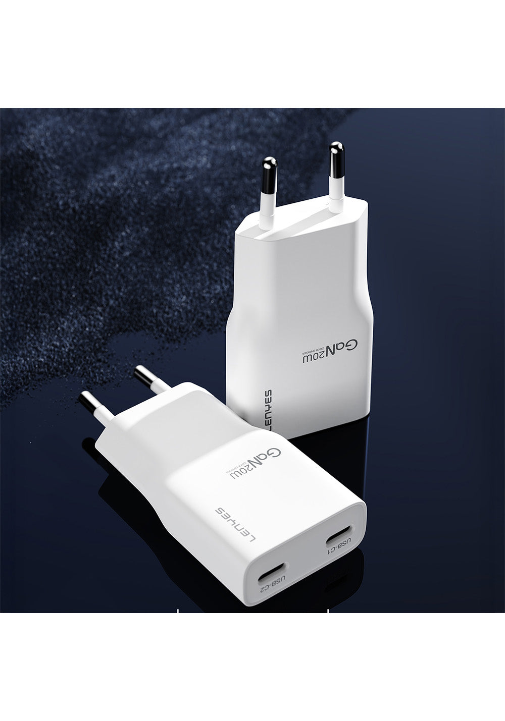 Lenyes LCH15-EU TC-L Type-C to Lightning GaN Teknolojili PD Hızlı Şarj Özellikli Şarj Seti 20W