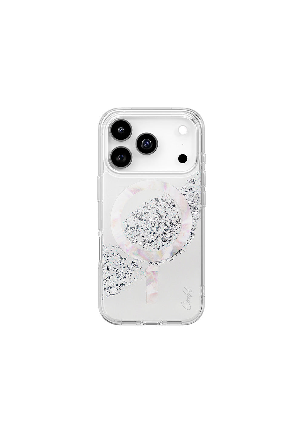 Apple iPhone 17 Pro Kılıf M-safe Şarj Parlak Kristal Desenli Coehl Crystelle Kapak