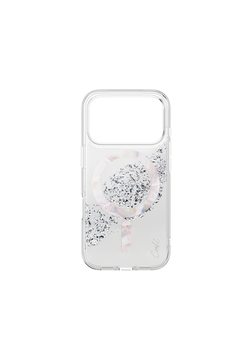 Apple iPhone 17 Pro Kılıf M-safe Şarj Parlak Kristal Desenli Coehl Crystelle Kapak