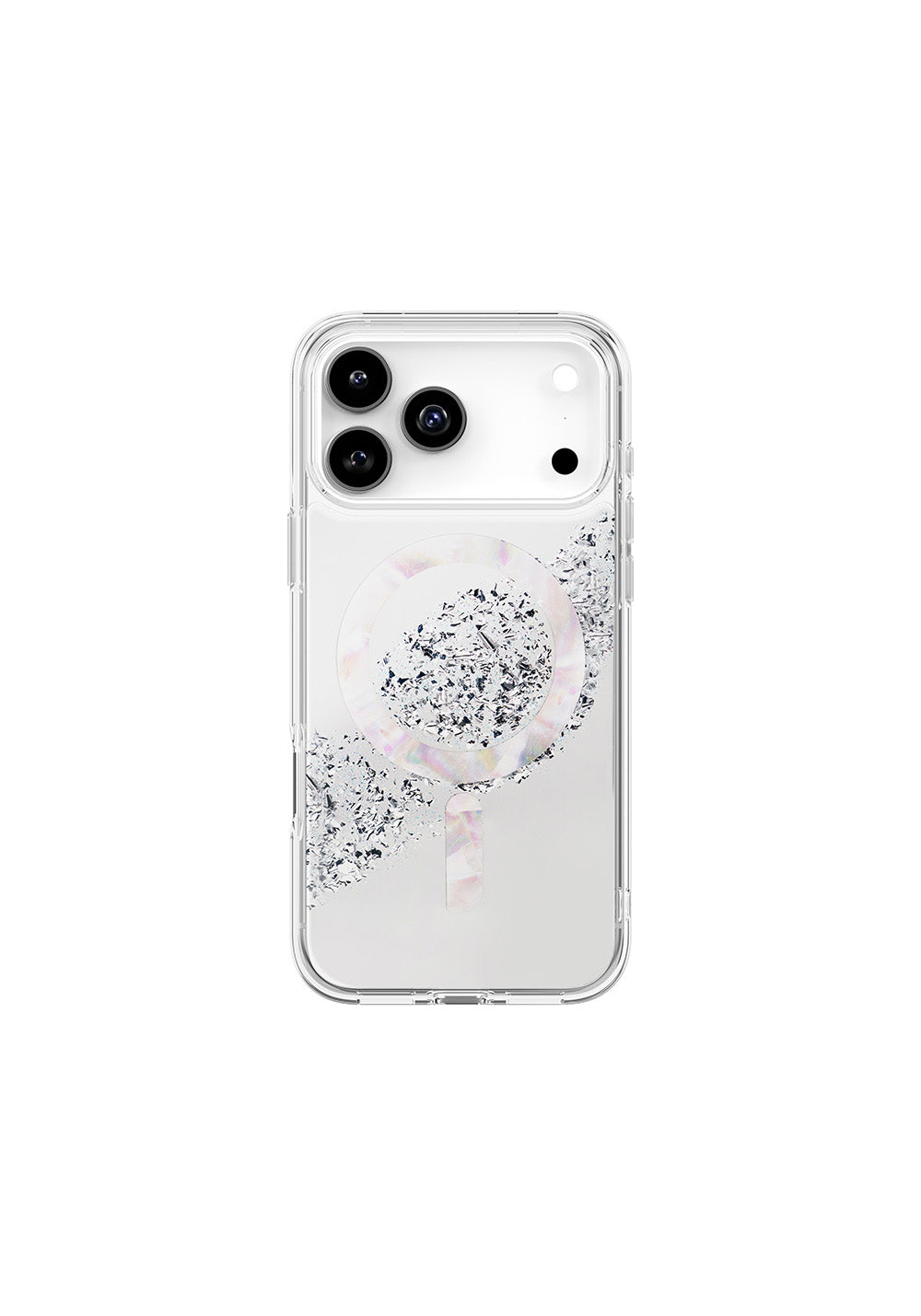 Apple iPhone 17 Pro Max Kılıf M-safe Şarj Parlak Kristal Desenli Coehl Crystelle Kapak