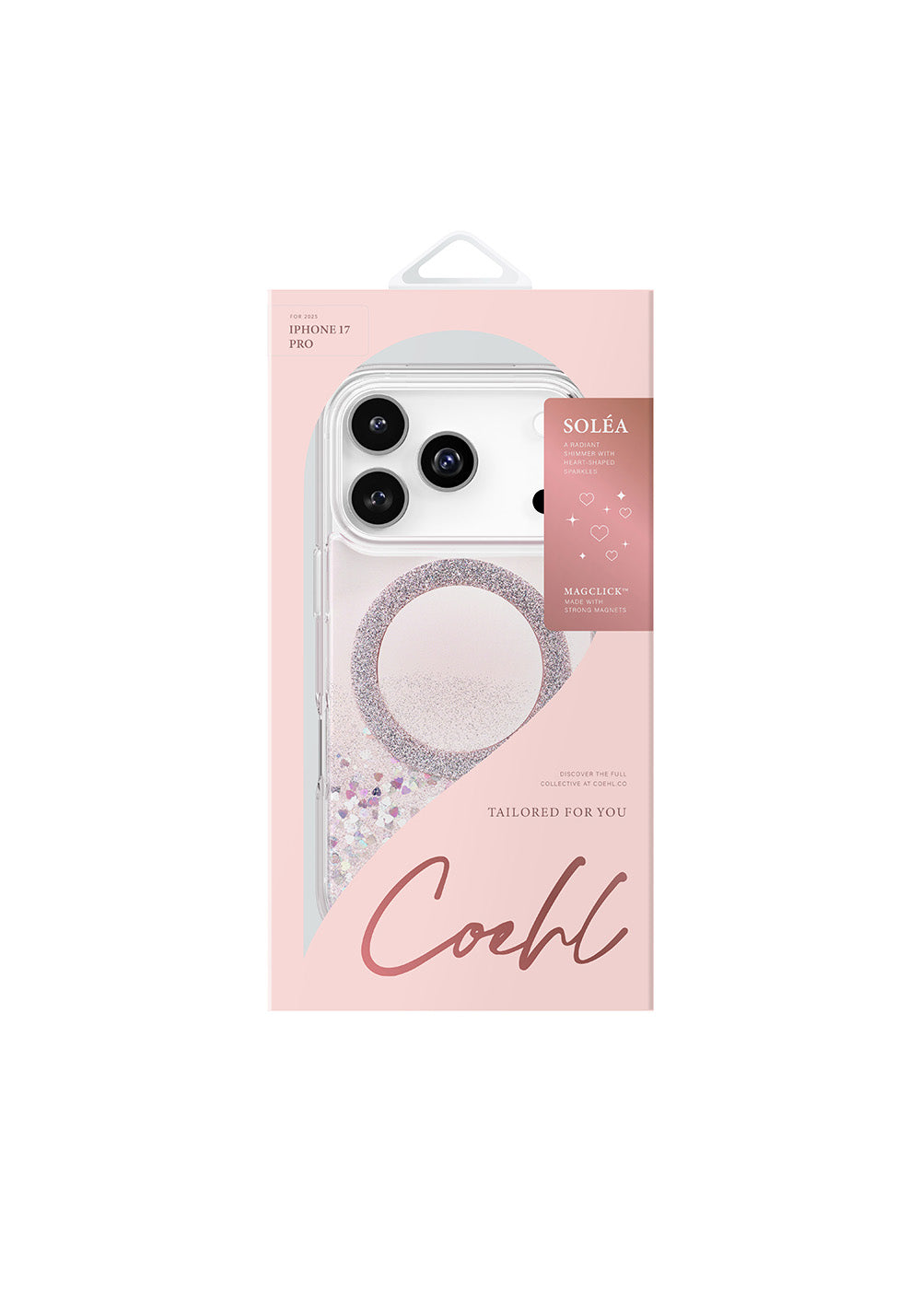 Apple iPhone 17 Pro Kılıf Manyetik Şarj Uyumlu Parlak Halkalı Coehl Solea Kapak