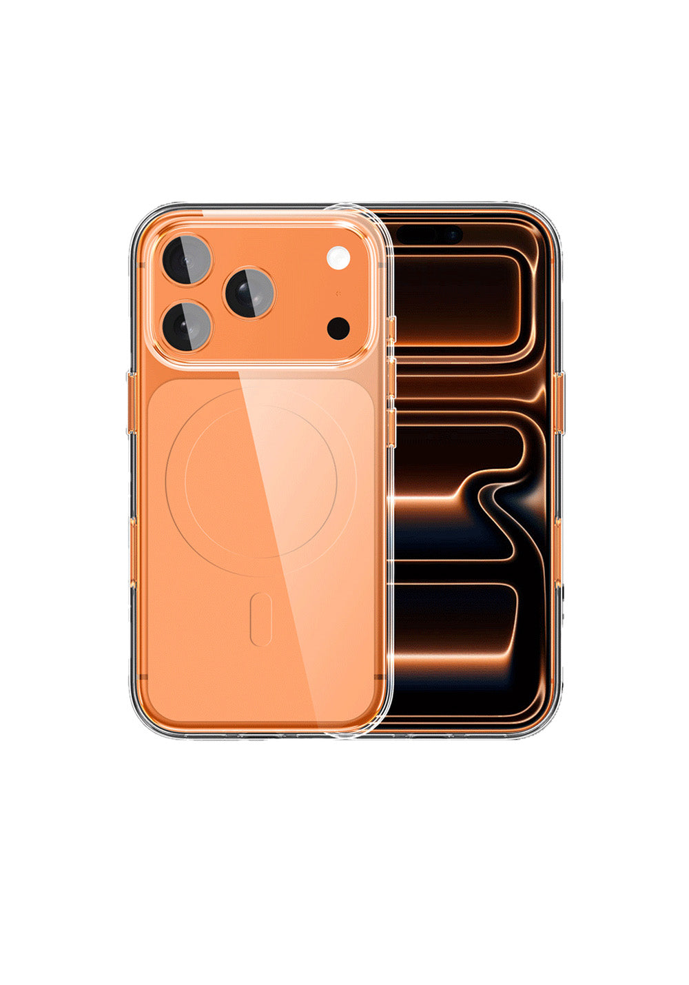 Apple iPhone 17 Pro Max Kılıf Manyetik Şarj Uyumlu Şeffaf Tasarımlı Wlons Apel Kapak