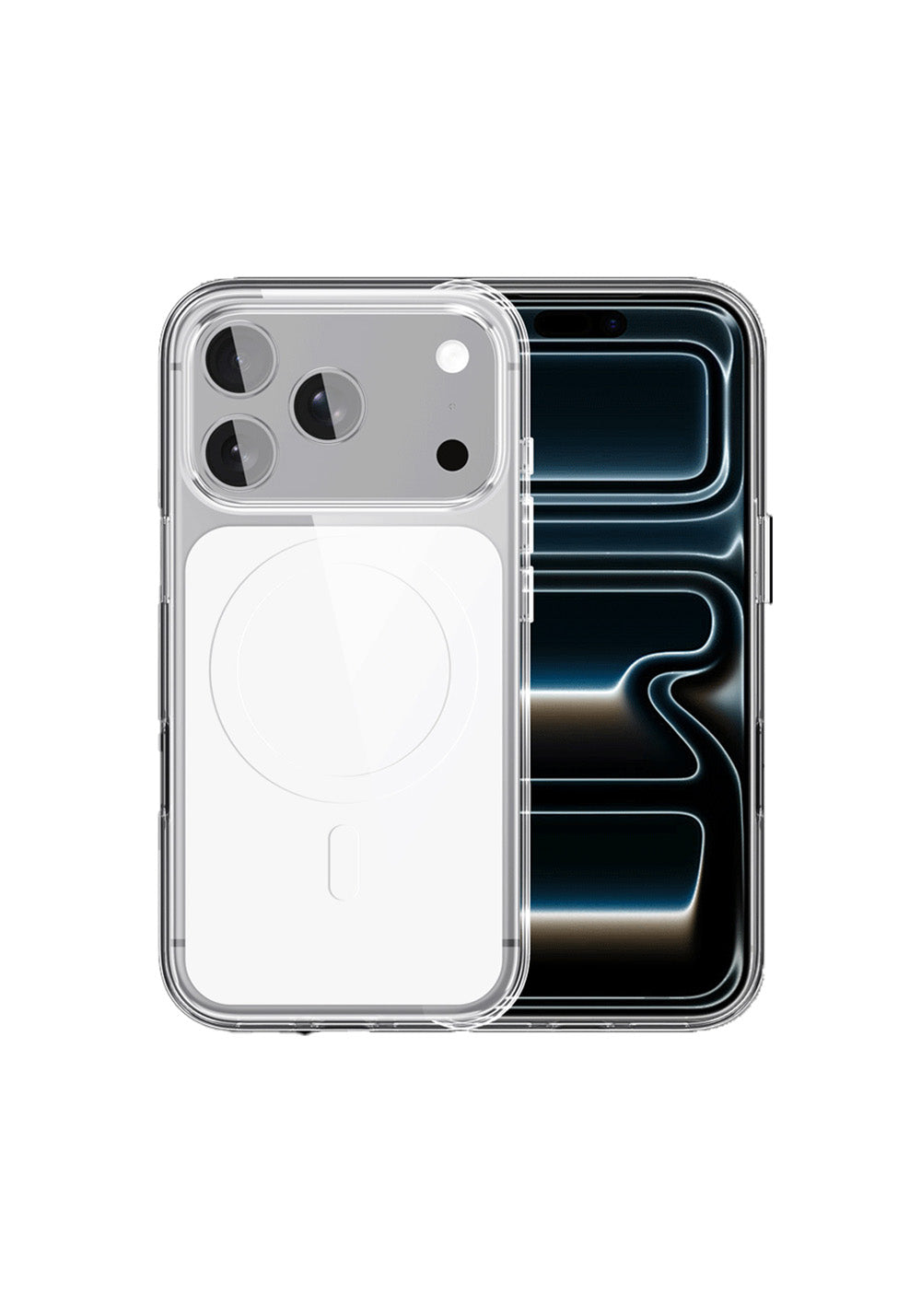Apple iPhone 17 Pro Max Kılıf Manyetik Şarj Uyumlu Şeffaf Tasarımlı Wlons Apel Kapak