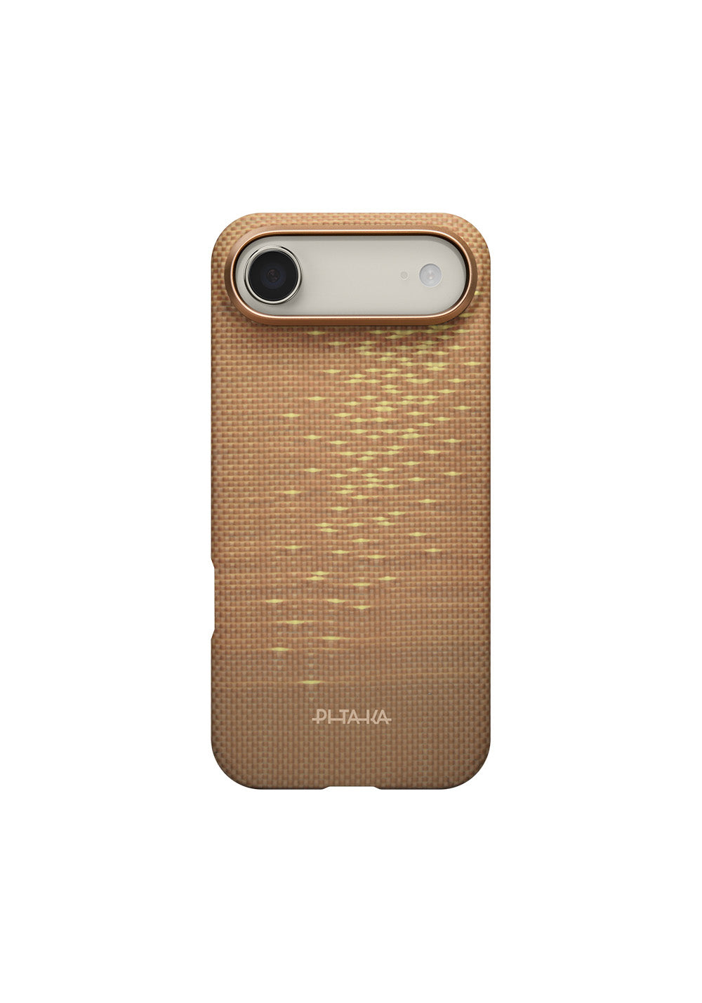 Apple iPhone 17 Air Kılıf Manyetik Şarj Uyumlu Aramid Karbon Fiber Pitaka Glints of Gold Ultra Slim Serisi Kapak