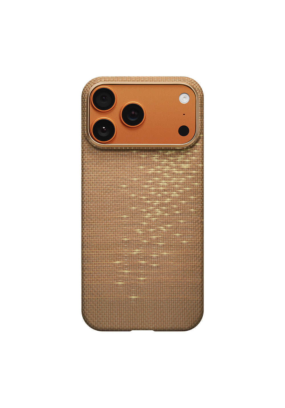 Apple iPhone 17 Pro Max Kılıf Manyetik Şarj Uyumlu Aramid Karbon Fiber Pitaka Glints of Gold Ultra Slim Serisi Kapak