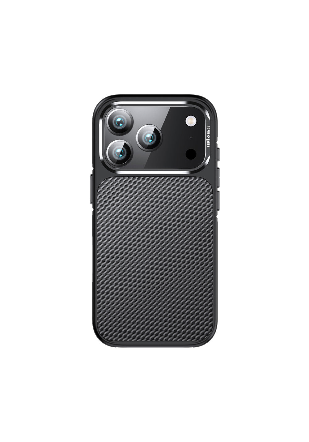 Apple iPhone 17 Pro Kılıf Karbon Fiber Görünümlü Wlons Marin Kapak