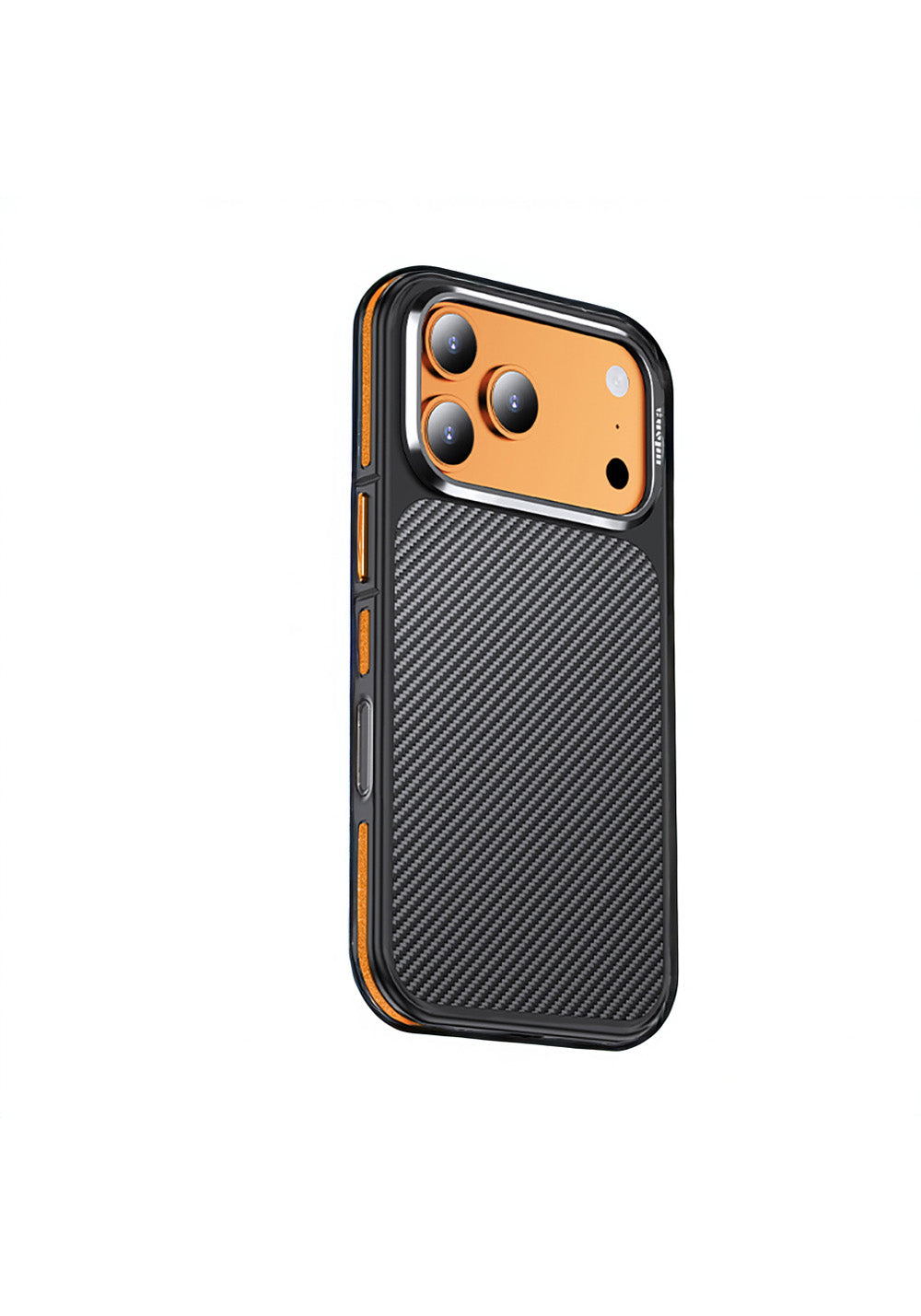 Apple iPhone 17 Pro Max Kılıf Karbon Fiber Görünümlü Wlons Marin Kapak