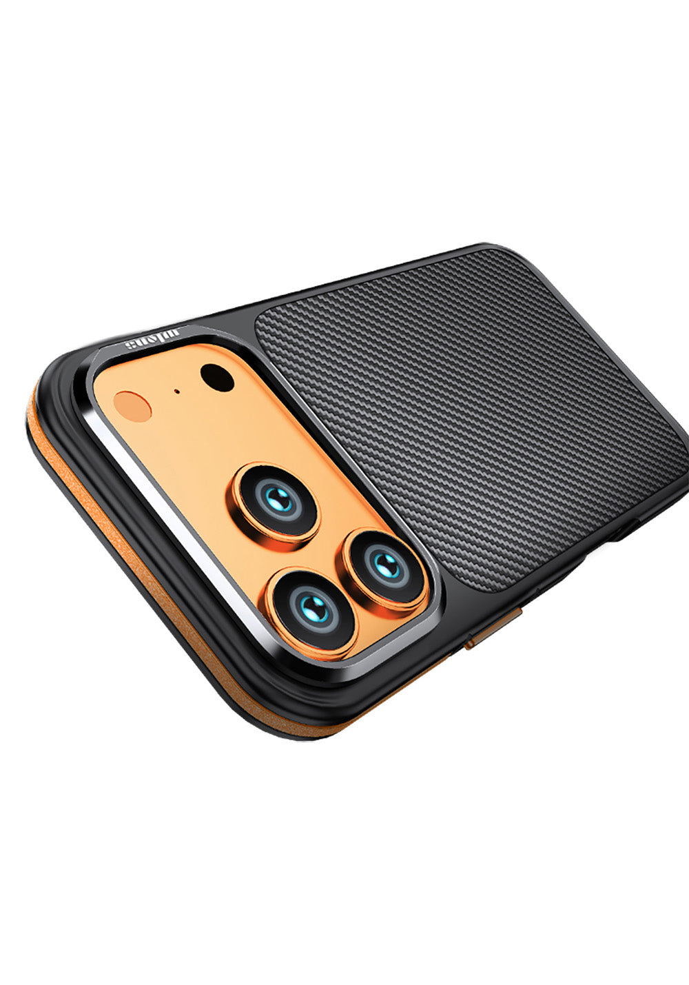 Apple iPhone 17 Pro Max Kılıf Karbon Fiber Görünümlü Wlons Marin Kapak