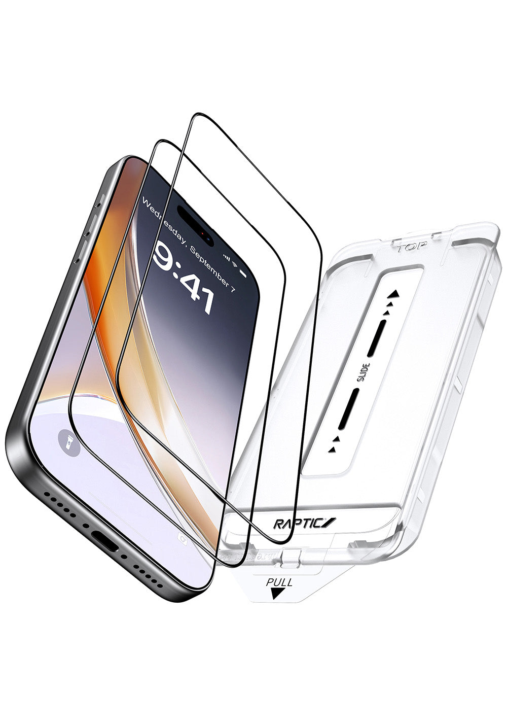 Apple iPhone 17 Pro Raptic Air Glass 2.5D Ekran Koruyucu 2 Adet + Kolay Uygulama Aparatlı