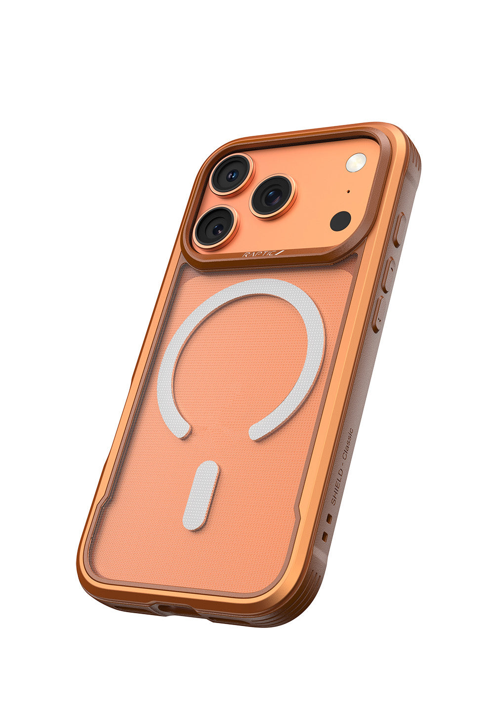 Apple iPhone 17 Pro Max Kılıf Manyetik Şarj Uyumlu Raptic Shield Classic Serisi Şeffaf Arka Yüzey C-Magnet Kapak