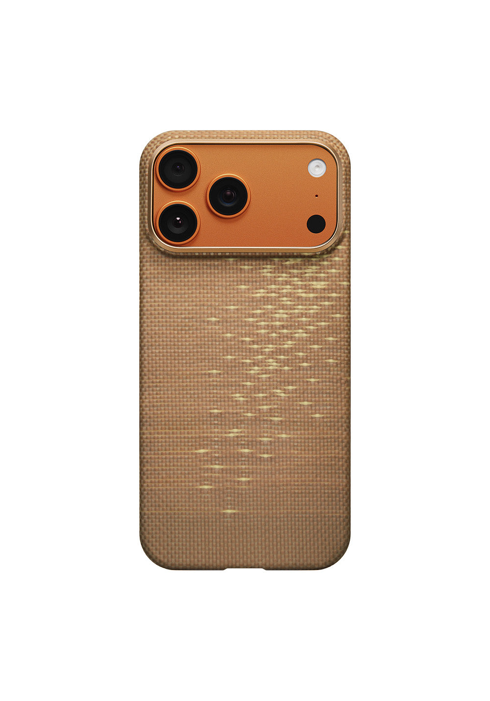 Apple iPhone 17 Pro Kılıf Manyetik Şarj Uyumlu Aramid Karbon Fiber Pitaka Glints of Gold Ultra Slim Serisi Kapak