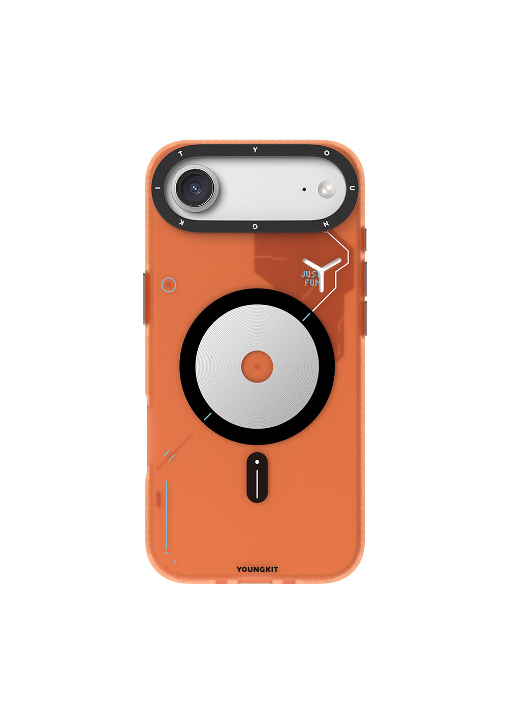Apple iPhone 17 Air Kılıf Manyetik Şarj Uyumlu Disk Desenli Youngkit Disc Battle Kapak