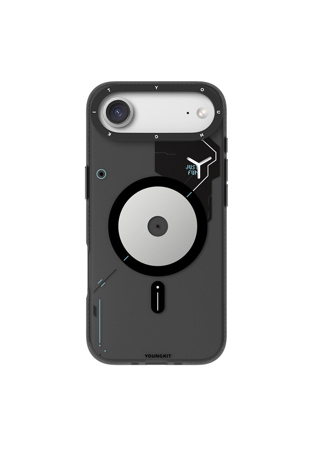 Apple iPhone 17 Air Kılıf Manyetik Şarj Uyumlu Disk Desenli Youngkit Disc Battle Kapak