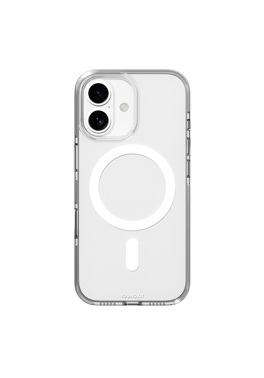 Apple iPhone 17 Kılıf Manyetik Şarj Uyumlu Şeffaf Youngkit Crystal Shield Serisi Kapak