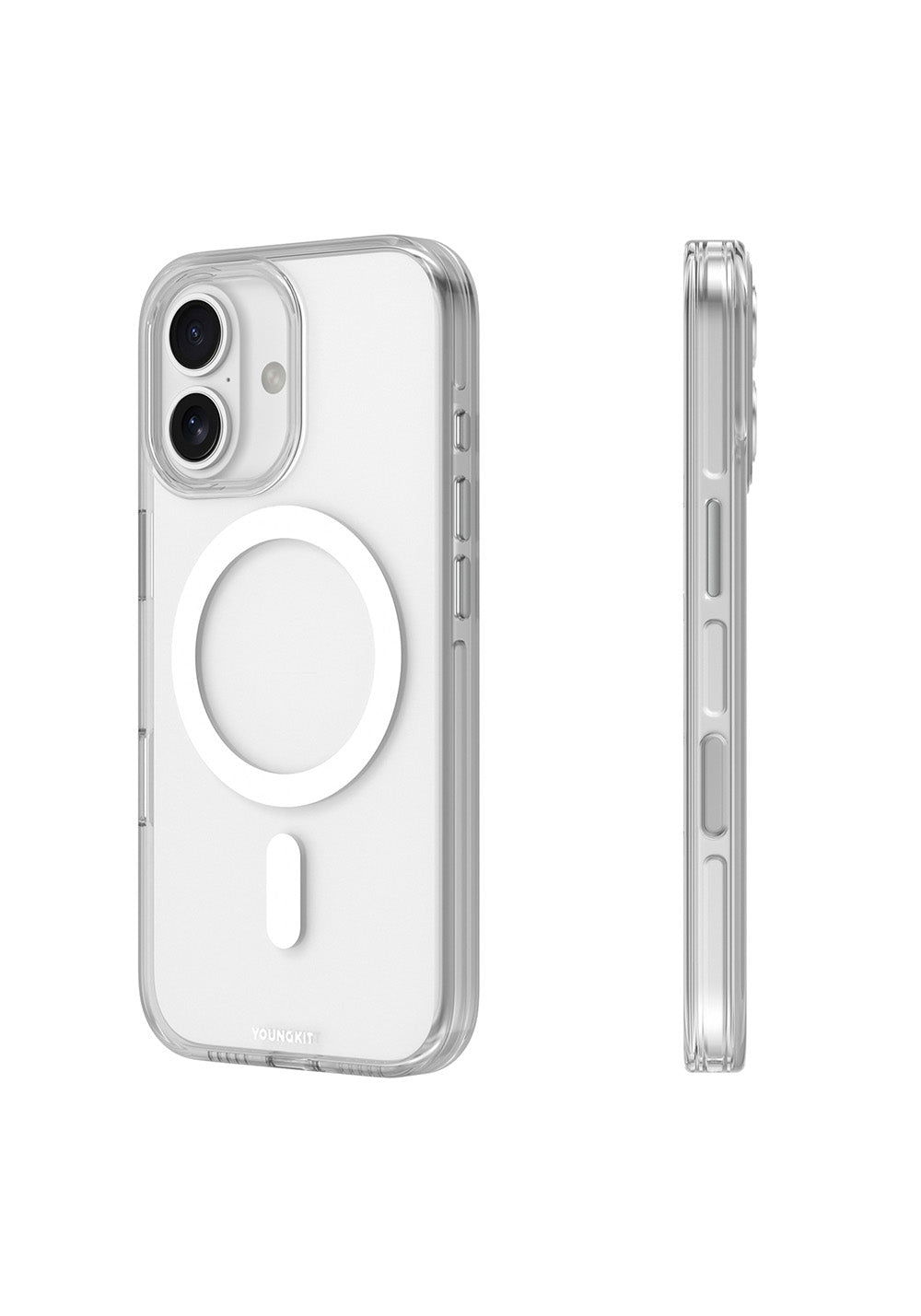 Apple iPhone 17 Kılıf Manyetik Şarj Uyumlu Şeffaf Youngkit Crystal Shield Serisi Kapak