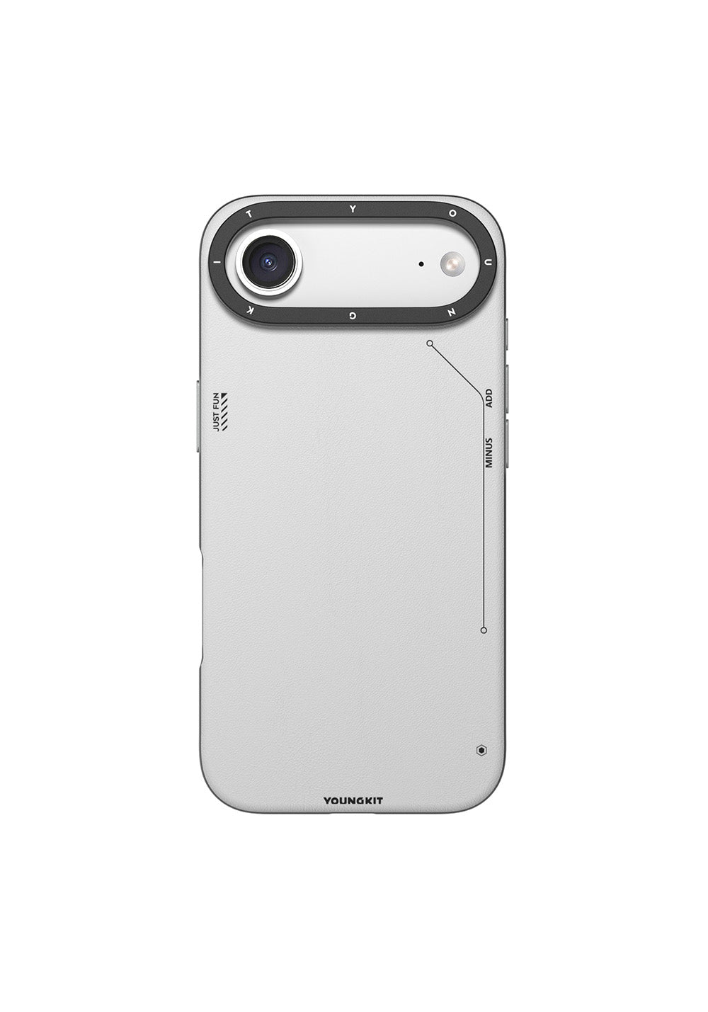 Apple iPhone 17 Air Kılıf Manyetik Şarj Uyumlu Basit Mat Deri Desenli Youngkit Tech Fashion Serisi Kapak