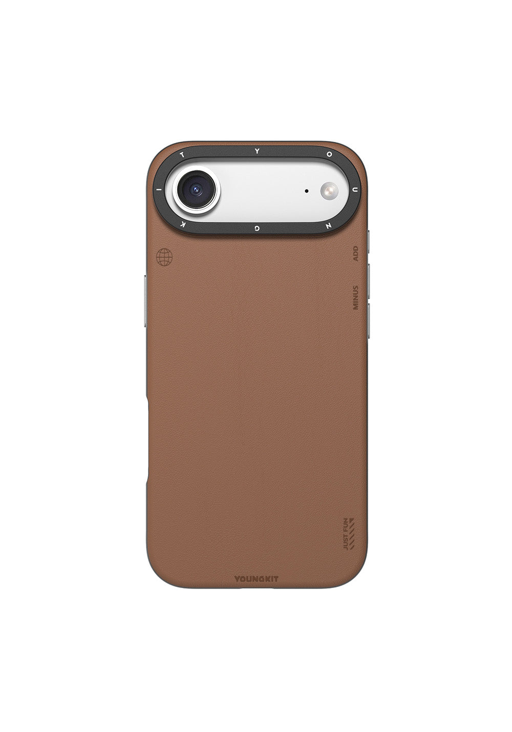 Apple iPhone 17 Air Kılıf Manyetik Şarj Uyumlu Basit Mat Deri Desenli Youngkit Tech Fashion Serisi Kapak