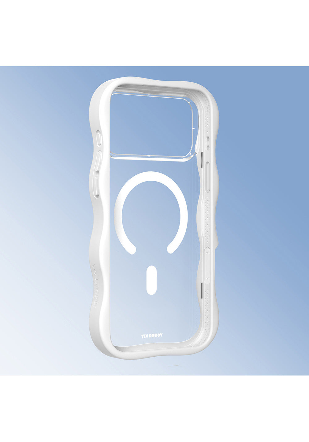 Apple iPhone 17 Pro Kılıf Manyetik Şarj Uyumlu Youngkit Wave Clear Serisi Kapak