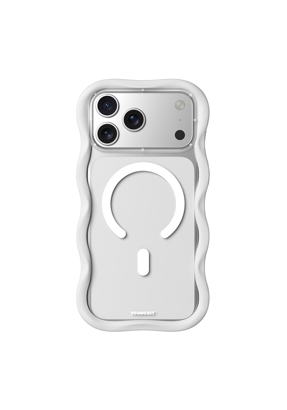 Apple iPhone 17 Pro Max Kılıf Manyetik Şarj Uyumlu Youngkit Wave Clear Serisi Kapak