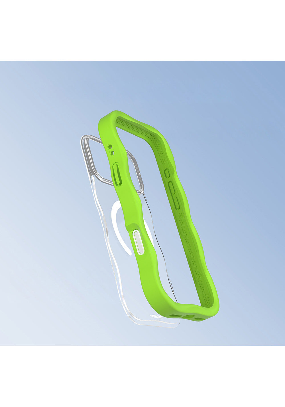 Apple iPhone 17 Pro Max Kılıf Manyetik Şarj Uyumlu Youngkit Wave Clear Serisi Kapak