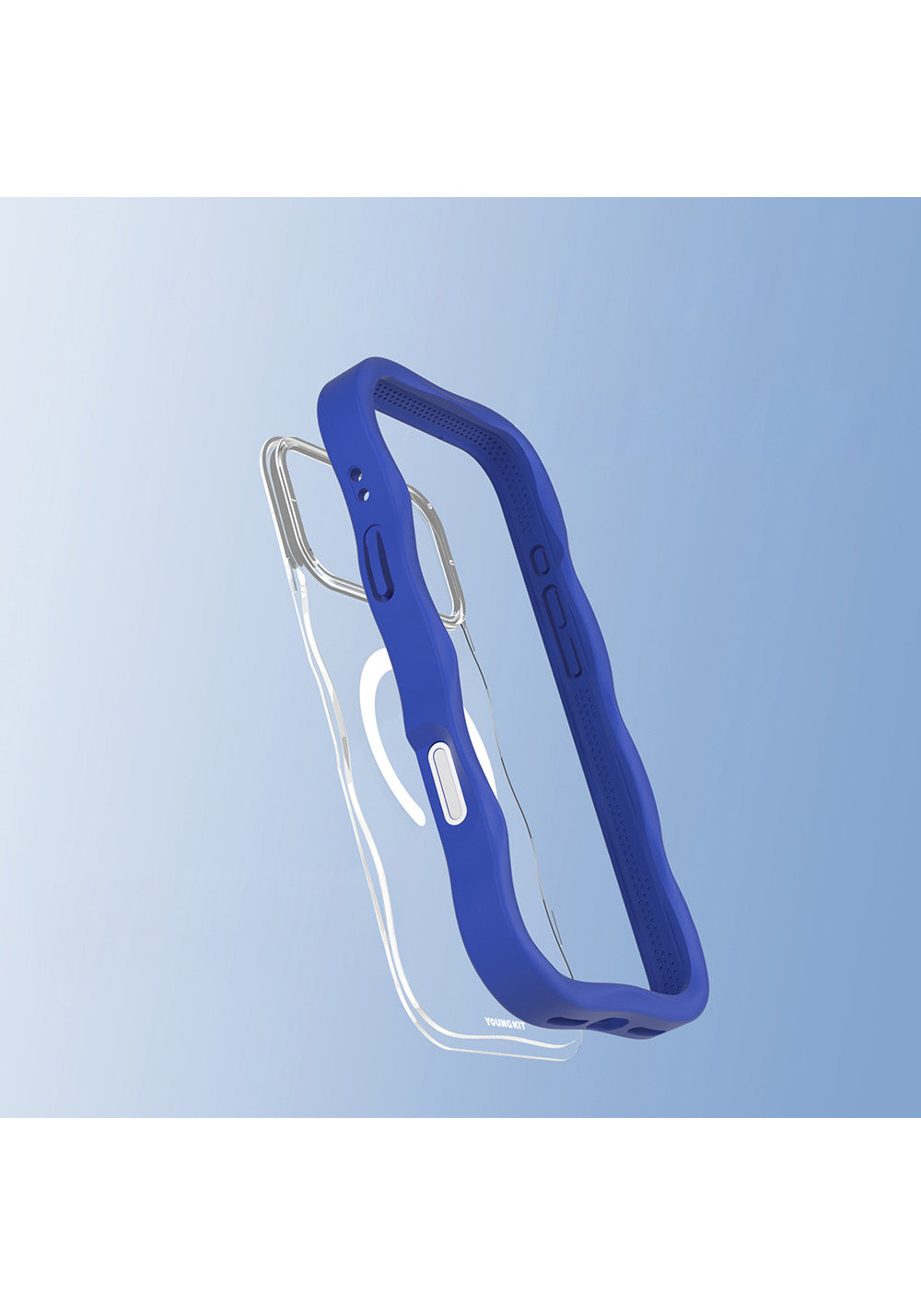 Apple iPhone 17 Pro Max Kılıf Manyetik Şarj Uyumlu Youngkit Wave Clear Serisi Kapak