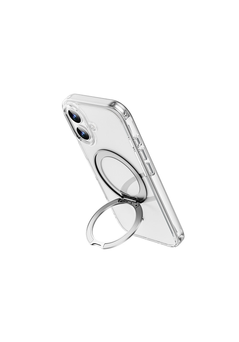 Apple iPhone 17 Kılıf Manyetik Şarj Uyumlu Wiwu MCC-201 iShield Ultra Serisi Standlı Crystal Sert PC Kapak