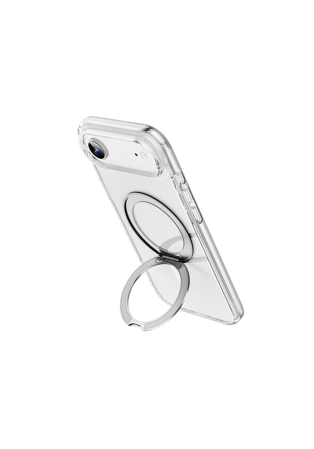 Apple iPhone 17 Air Kılıf Manyetik Şarj Uyumlu Wiwu MCC-201 iShield Ultra Serisi Standlı Crystal Sert PC Kapak