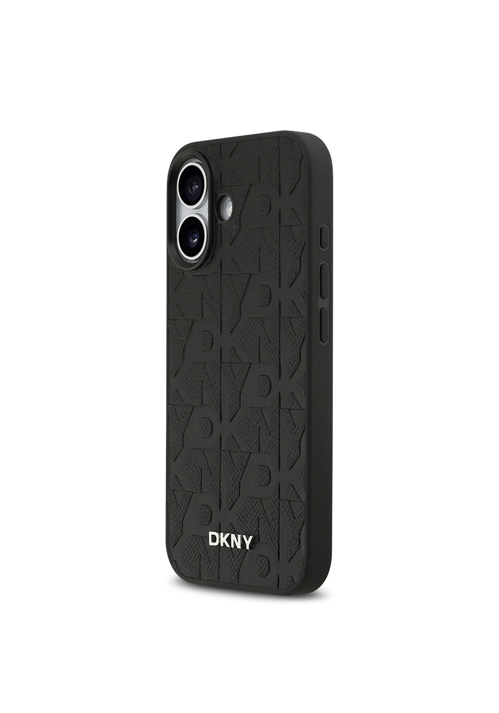 Apple iPhone 17 Kılıf DKNY Orijinal Lisanslı Manyetik Şarj Uyumlu 3D Yazılı Grid Pattern Kapak