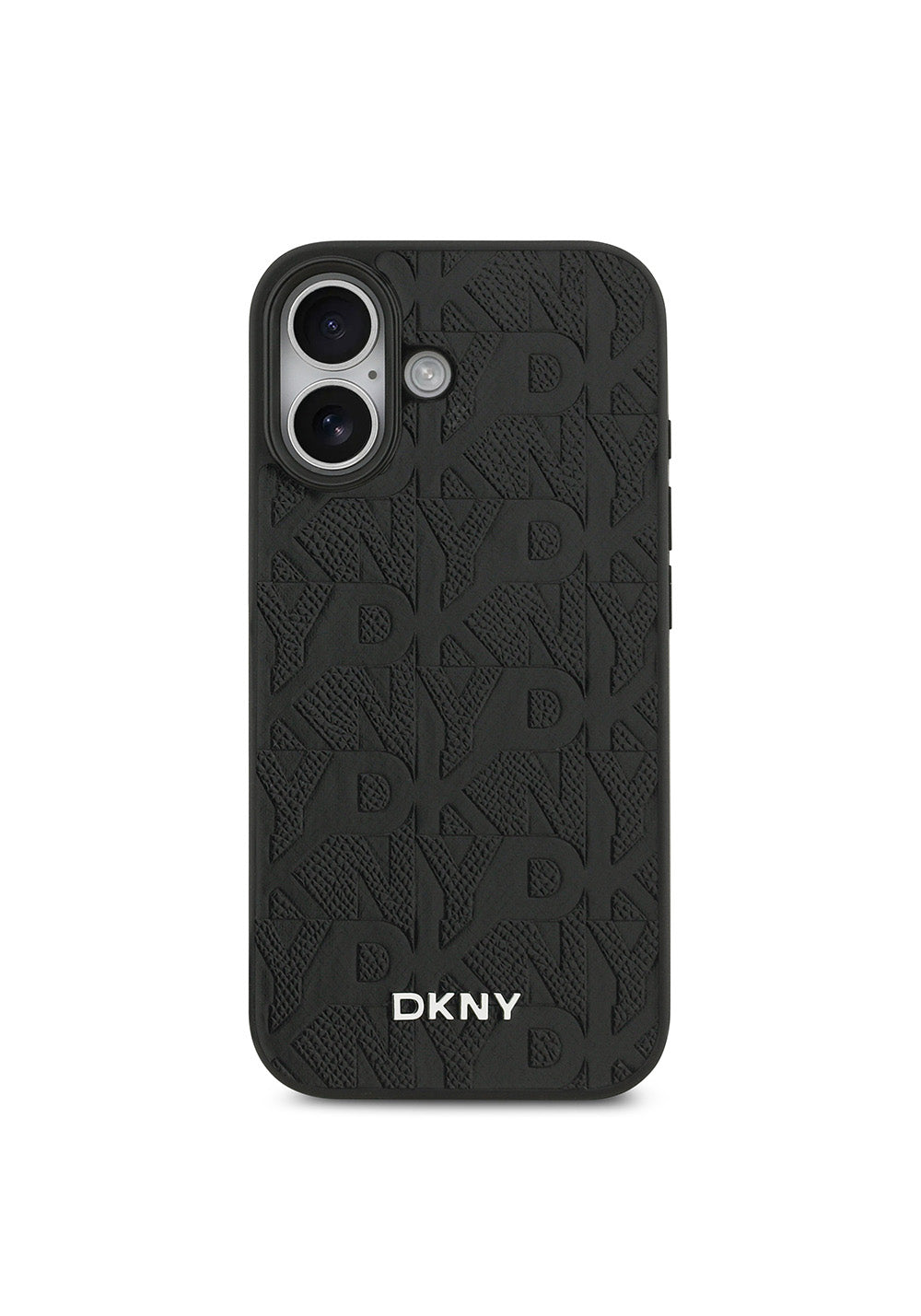 Apple iPhone 17 Kılıf DKNY Orijinal Lisanslı Manyetik Şarj Uyumlu 3D Yazılı Grid Pattern Kapak