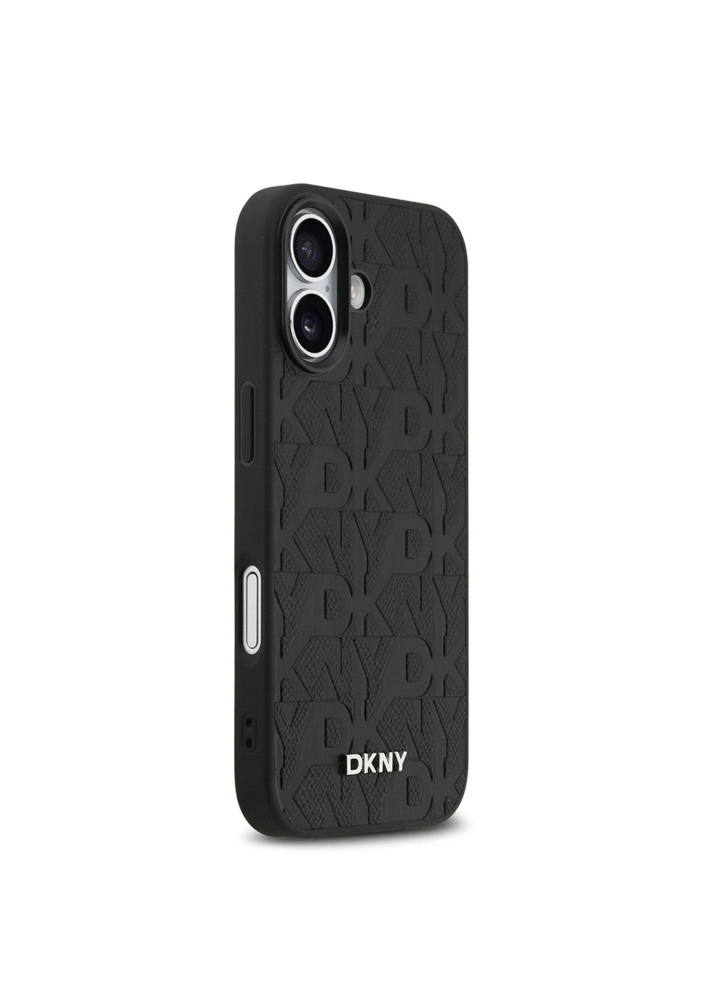 Apple iPhone 17 Kılıf DKNY Orijinal Lisanslı Manyetik Şarj Uyumlu 3D Yazılı Grid Pattern Kapak