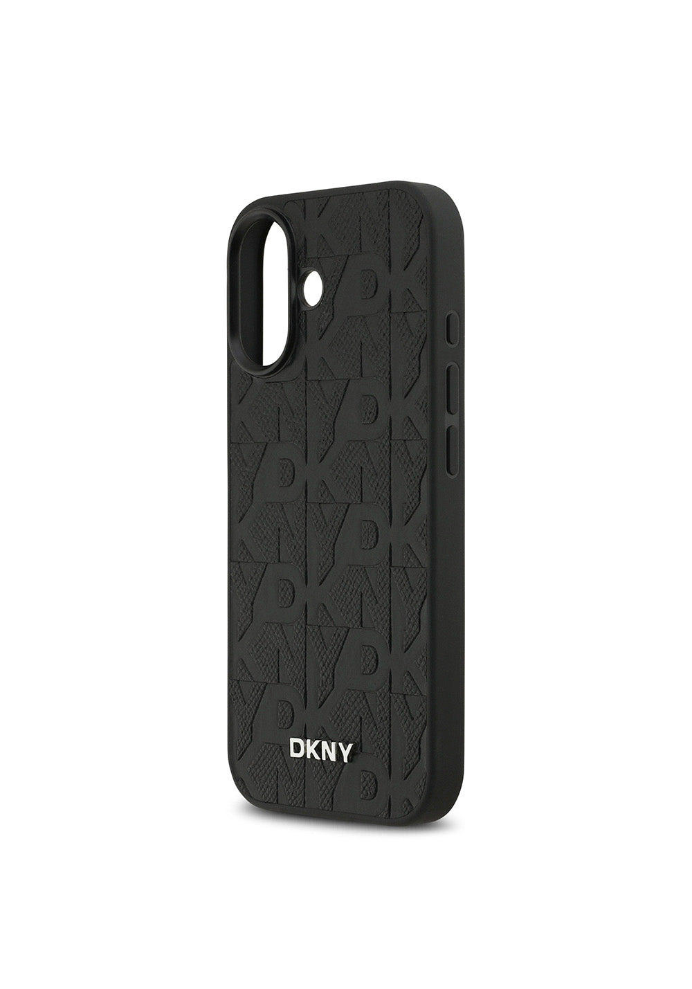 Apple iPhone 17 Kılıf DKNY Orijinal Lisanslı Manyetik Şarj Uyumlu 3D Yazılı Grid Pattern Kapak
