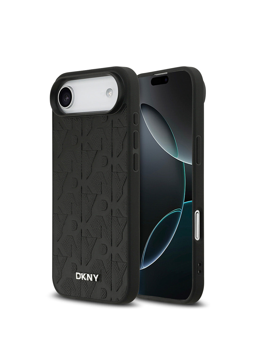 Apple iPhone 17 Air Kılıf DKNY Orijinal Lisanslı Manyetik Şarj Uyumlu 3D Yazılı Grid Pattern Kapak