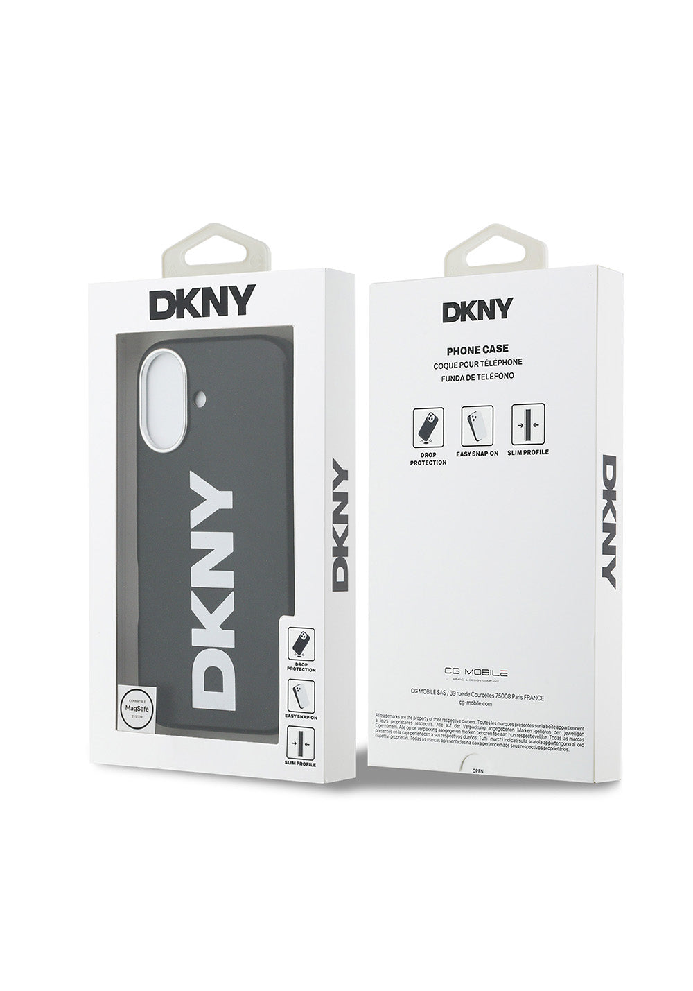 Apple iPhone 17 Kılıf DKNY Orijinal Lisanslı Manyetik Şarj Uyumlu PU Büyük Dikey Logolu Kapak