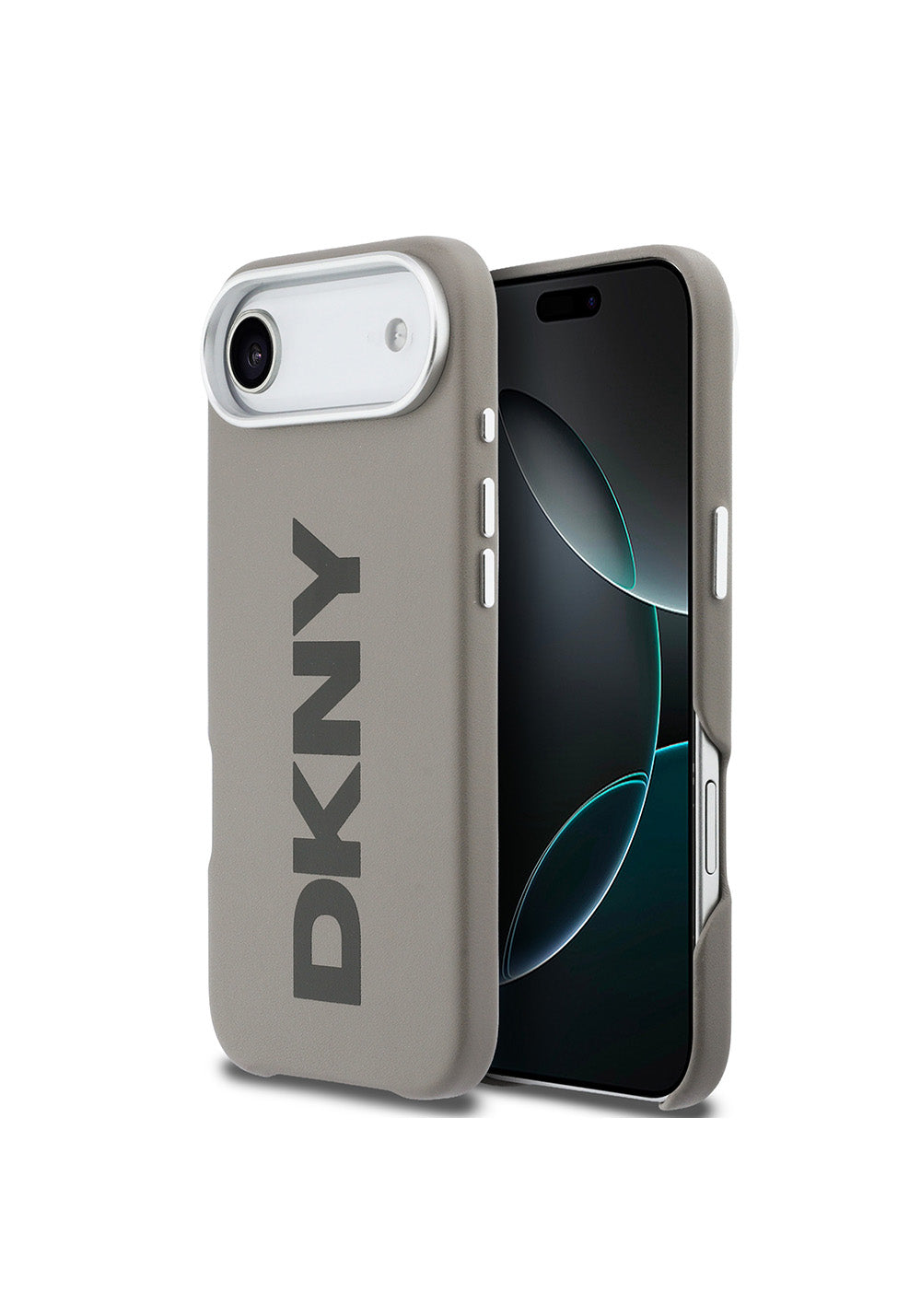 Apple iPhone 17 Air Kılıf DKNY Orijinal Lisanslı Manyetik Şarj Uyumlu PU Büyük Dikey Logolu Kapak