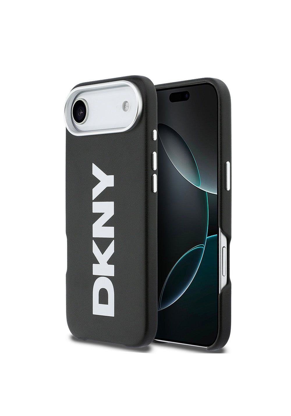 Apple iPhone 17 Air Kılıf DKNY Orijinal Lisanslı Manyetik Şarj Uyumlu PU Büyük Dikey Logolu Kapak