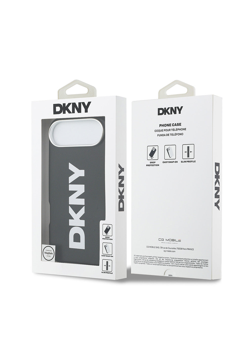 Apple iPhone 17 Air Kılıf DKNY Orijinal Lisanslı Manyetik Şarj Uyumlu PU Büyük Dikey Logolu Kapak