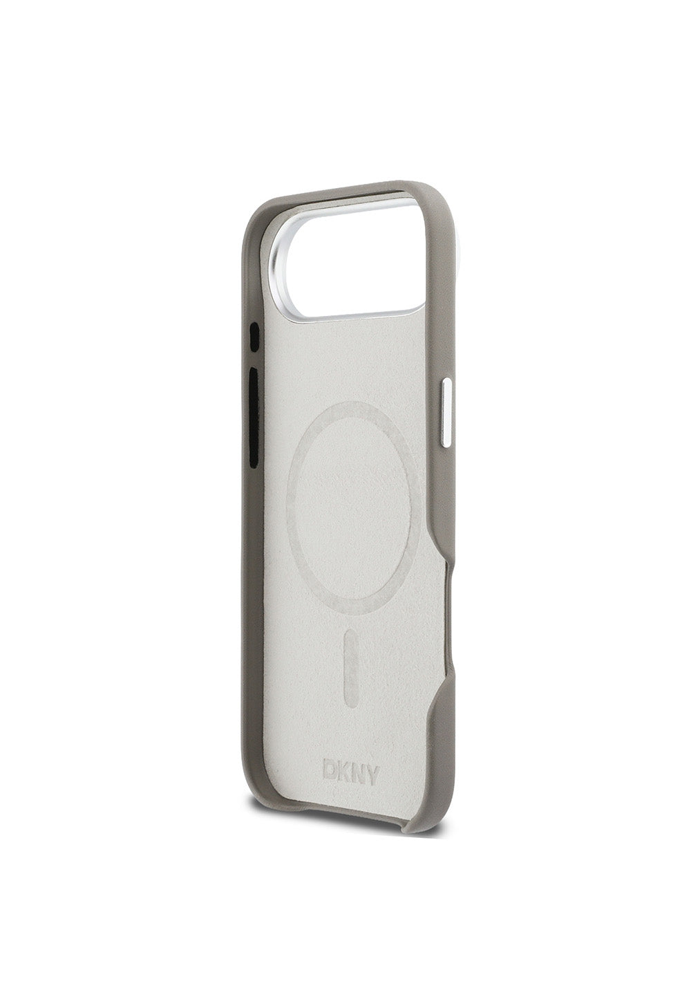 Apple iPhone 17 Air Kılıf DKNY Orijinal Lisanslı Manyetik Şarj Uyumlu PU Büyük Dikey Logolu Kapak